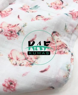 Baskılı %100 Pamuklu Müslin Battaniye | Bebekli