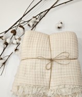 7 Katlı Çift Taraflı Krem Dolgulu Müslin Bebek-Çocuk Battaniyesi