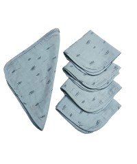 5 Adet Origami Gemi Desen Müslin Bebek Ağız Bezi 5 Adet Origami Gemi Desen Müslin Bebek Ağız Bezi