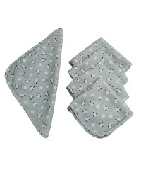 5 Adet Penguen Desen Müslin Bebek Ağız Bezi 5 Adet Penguen Desen Müslin Bebek Ağız Bezi