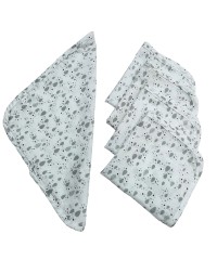 5 Adet Damla Desen Müslin Bebek Ağız Bezi 5 Adet Damla Desen Müslin Bebek Ağız Bezi