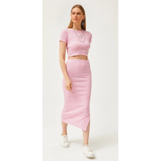 Ribana Kumaş | Pembe Çizgili