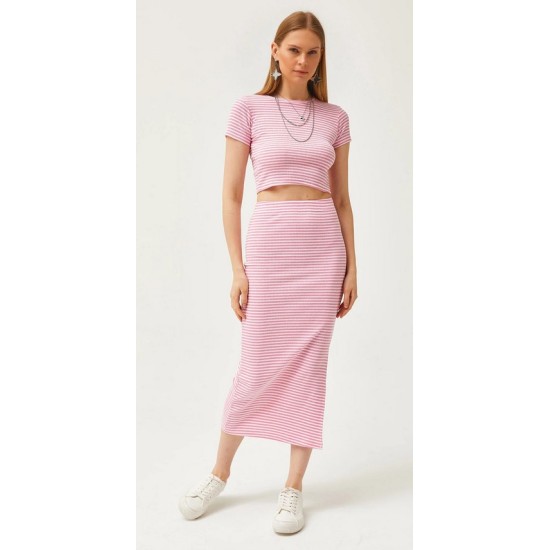 Ribana Kumaş | Pembe Çizgili