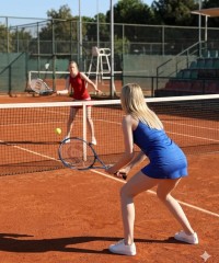 Kadın Kırmızı Şortlu Tenis Elbisesi