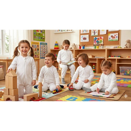 Pamuk Kadife Kumaş (Yeni Doğan Setleri için uygundur) | Natural Ekru Renk