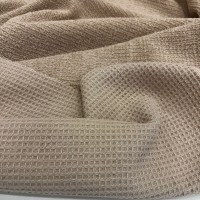 Çift Taraflı Küçük Kareli Waffle Pike - Havlu Kumaş | Kahverengi