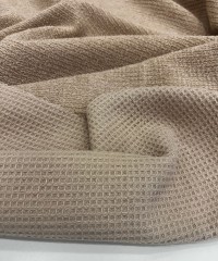 Çift Taraflı Küçük Kareli Waffle Pike - Havlu Kumaş | Kahverengi