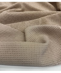 Çift Taraflı Küçük Kareli Waffle Pike - Havlu Kumaş | Kahverengi