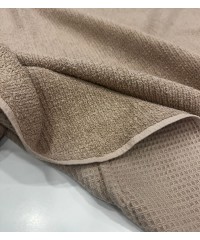 Çift Taraflı Küçük Kareli Waffle Pike - Havlu Kumaş | Kahverengi