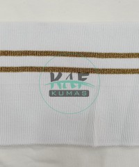 Simli Sarı Çizgili Beyaz Yaka