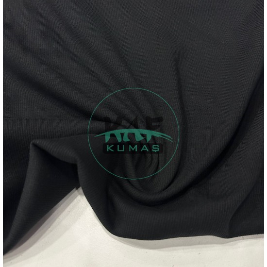 Modal Pamuk Ribana Kumaş|Siyah