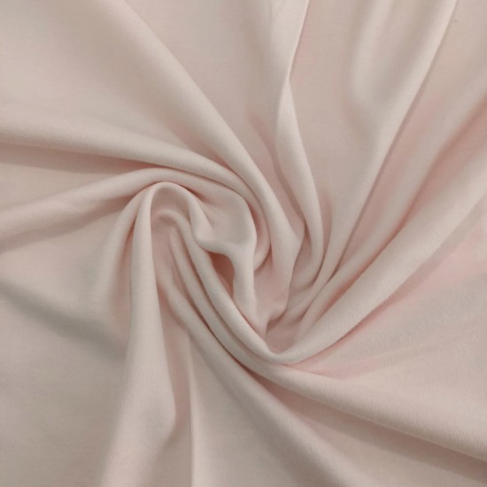 Pudra Renk İnterlok Parça Kumaş %100 Pamuk