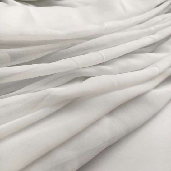 Gümüş Simli Tül Parça Kumaş %100 Polyester