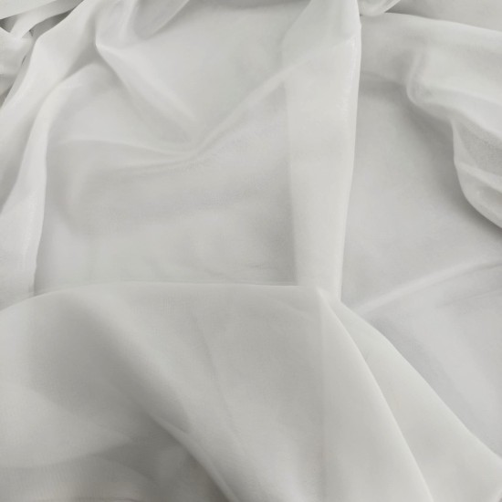 Gümüş Simli Tül Parça Kumaş %100 Polyester