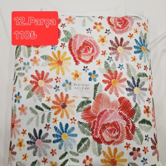 Penye Pamuklu Parça Üç İplik Kumaş | 12