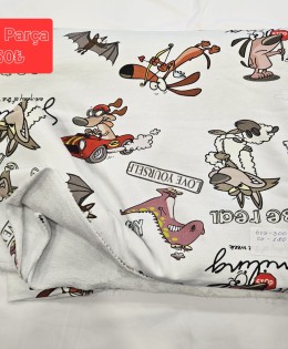 Penye Pamuklu Parça Üç İplik Kumaş | 3