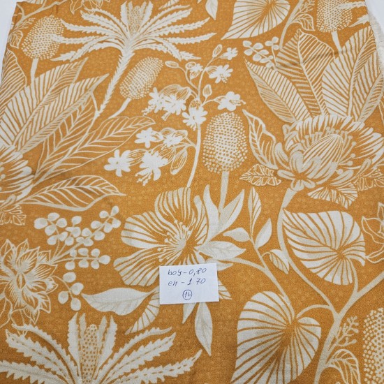 3 Katlı Basklı Parça Müslin Kumaş | Parça 16