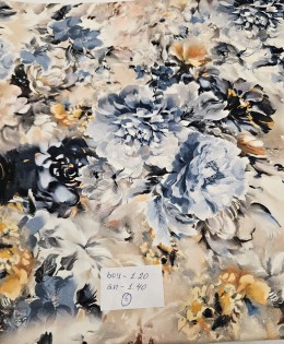 Dokuma Saten Kumaş | Çiçek | Parça 6