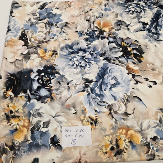 Dokuma Saten Kumaş | Çiçek | Parça 6