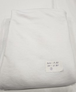 Penye Beyaz Üç İplik Parça Kumaş | Parça 13