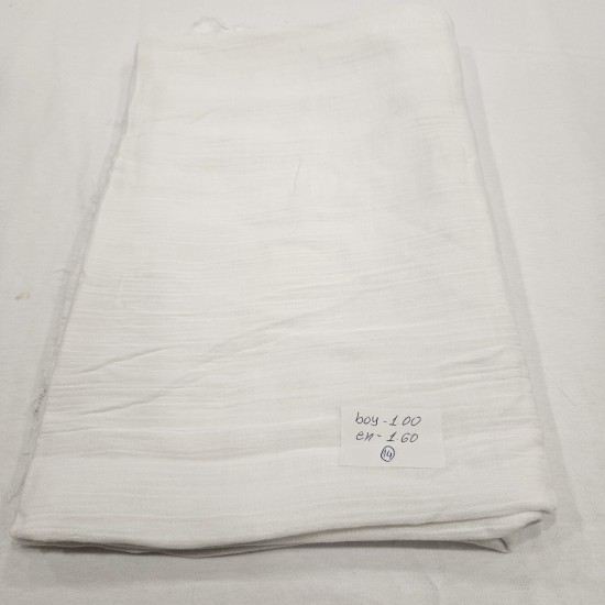 Krinkıl Parça Müslin | 2 Katlı Bürümcük Kumaş | Beyaz 14