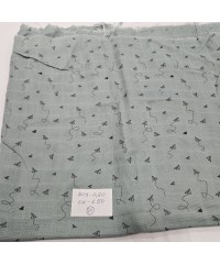 Baskılı Bambu Karışım Müslin Parça Kumaş | Parça 20