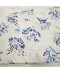 3 Katlı Basklı Parça Müslin Kumaş | Parça 21