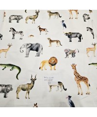 Baskılı %100 Pamuk İnterlok Parça Kumaş | Hayvanlar Parça 26