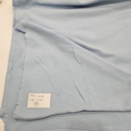 İnterlok Parça Kumaş | Açık Mavi Parça 33