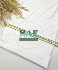 Kesik Elyaf Dar Pus Tüp Süprem Kumaş | Beyaz