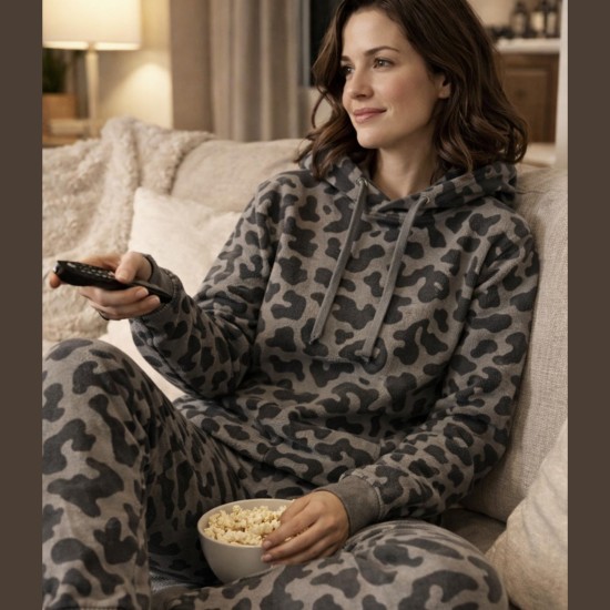 3 İplik Baskılı Kumaş | Gri Zemin Siyah izler