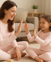 İplik Boyalı İnterlok Kumaş | Pembe Çizgili