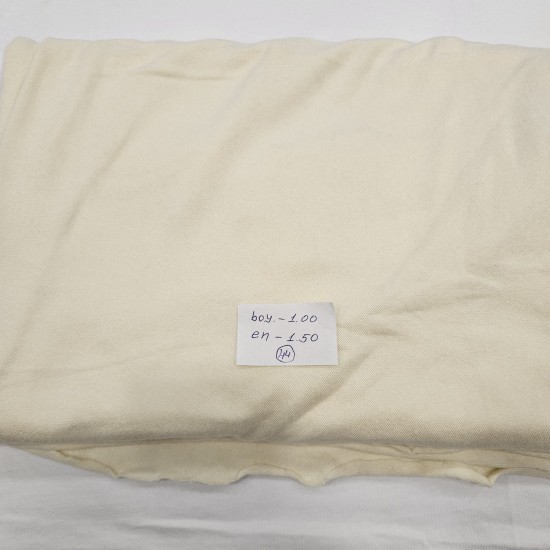 Viskon Üstü Fırçalı Parça Triko Kumaş | Krem 44