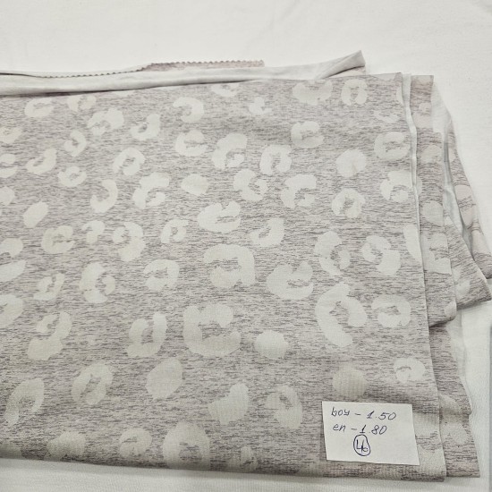 Baskılı Pamuk Penye Süprem Parça Kumaş| Leopar 46