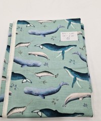 Baskılı Pamuk Penye Süprem Parça Kumaş| Balina 50