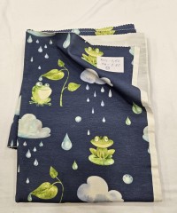 Baskılı Pamuk Penye Parça Süprem Kumaş | Kurbağa 56