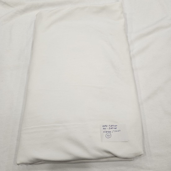 Penye Likralı Süprem Parça Kumaş | Beyaz 100