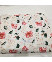 Poplin Parça Kumaş Çiçek 3 Mt