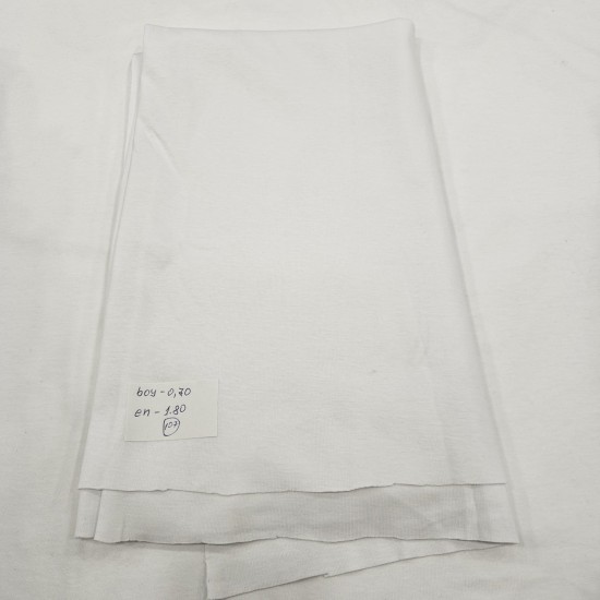 Beyaz İnterlok Parça Kumaş | 107