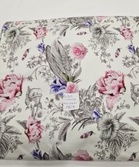 Baskılı Çelikli İnterlok Parça Kumaş | Çiçek 400x140 cm