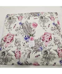 Baskılı Çelikli İnterlok Parça Kumaş | Çiçek 400x140 cm