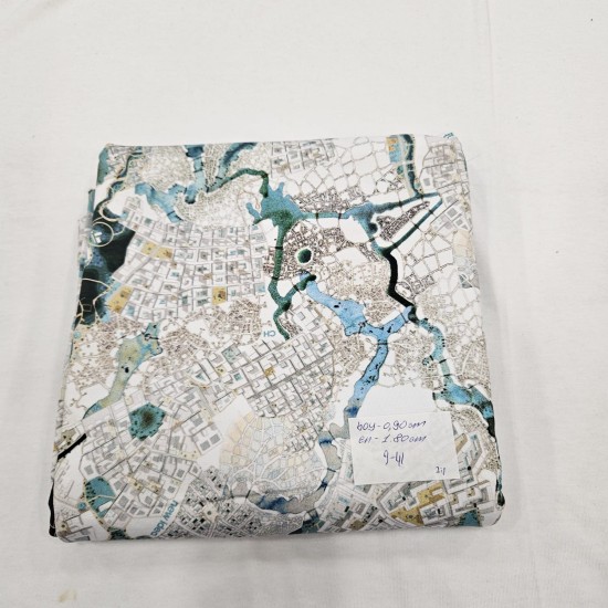 Baskılı Penye İki İplik Parça Kumaş | 90x180 cm | 9-41