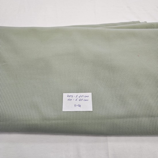 Fitilli İnterlok Kumaş | Taytlık ve Mayoluk | Soft Yeşil 11-54