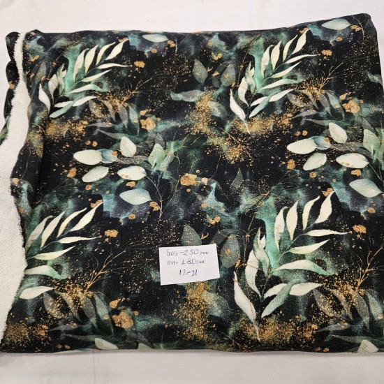 Baskılı Penye 3 İplik Parça Kumaş | 250x180 cm | 12-21