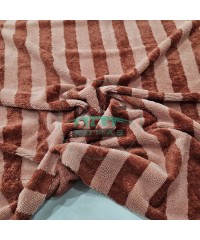 Bambulu Havlu Kumaş | Bordo Çizgili