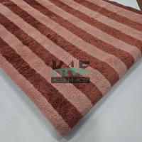 Bambulu Havlu Kumaş | Bordo Çizgili Bambulu Havlu Kumaş | Bordo Çizgili