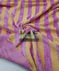 Bambulu Havlu Kumaş | Pembe Çizgili