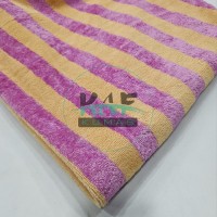 Bambulu Havlu Kumaş | Pembe Çizgili