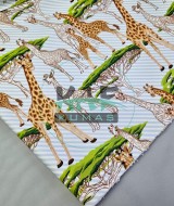 Baskılı Bambulu Havlu Kumaş | Zürafa