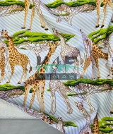 Baskılı Bambulu Havlu Kumaş | Zürafa